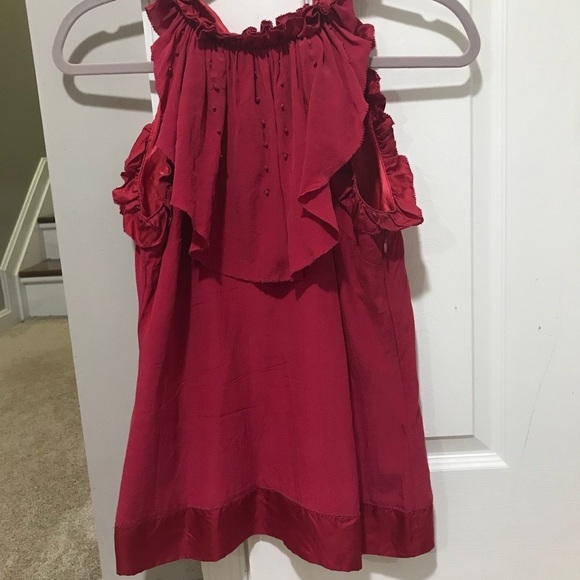 MM Couture by Miss Me 100% Silk Hot Pink Top Small - Picture 1 of 7